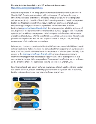 Optimized HR Software Solutions for Sharjah, UAE Companies