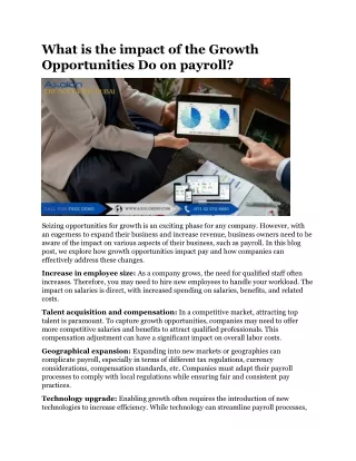 What is the impact of the Growth Opportunities Do on payroll