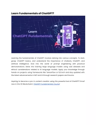 _Learn Fundamentals of ChatGPT_