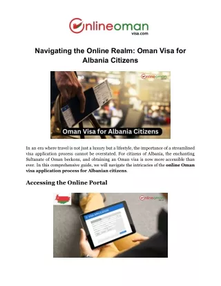 Oman Visa for Albania Citizens