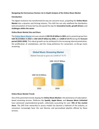 Online Music Market Size, Share, Trends, Top Players