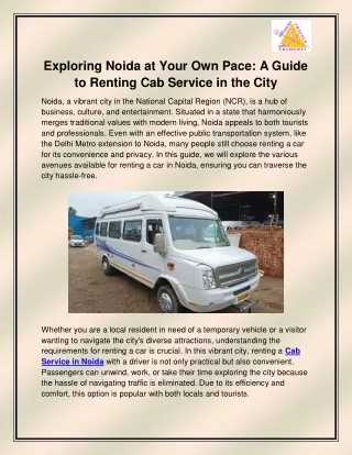 Cab Service in Noida