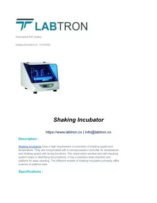 Shaking Incubator