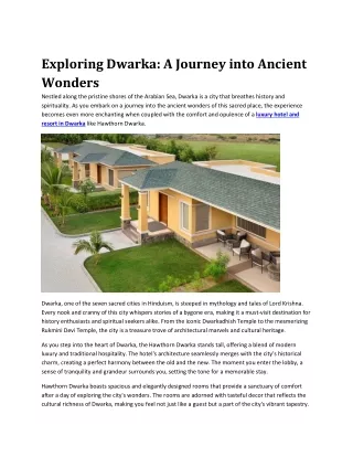 Exploring Dwarka