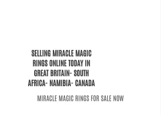 SELLING MIRACLE MAGIC RINGS