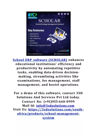 School Management Software System in South Africa