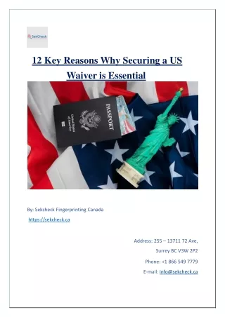 12 Key Reasons Why Securing a US Waiver is Essential