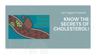 Know the secrets of cholesterol!