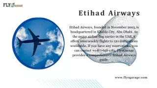 Etihad Airways Excellence: Book Effortlessly with FlyoGarage - Dial  1-877-658-1