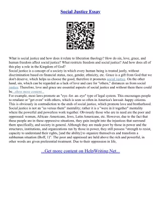Social Injustice Essay