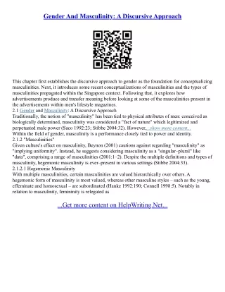 Discursive Essay Examples