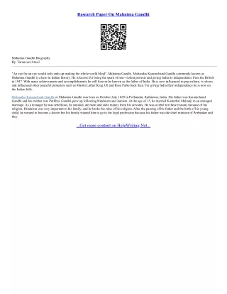 Gandhi Essay