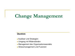 Change Management