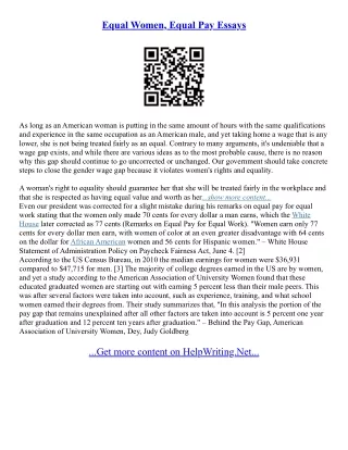 Women Essay