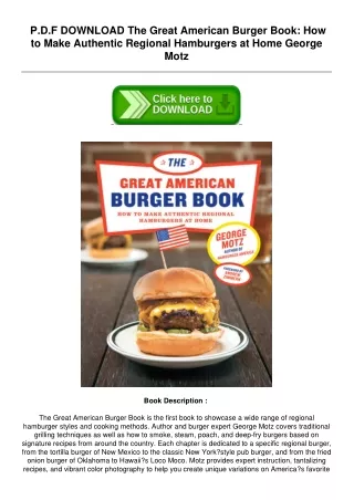 -Download-Pdf--The-Great-American-Burger-Book-How-to-Make-Authentic-