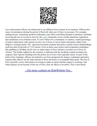Essay On Law Enforcement