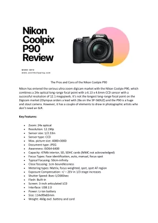 The Pros and Cons of the Nikon Coolpix P90