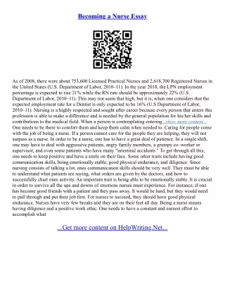 Nursing Essays