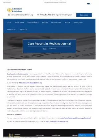 Case Reports in Medicine Journal