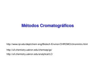 Métodos Cromatográficos