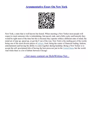 Essay On New York