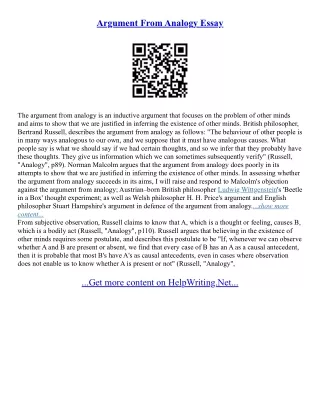 Argumental Essay