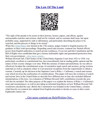 Land Law Essay