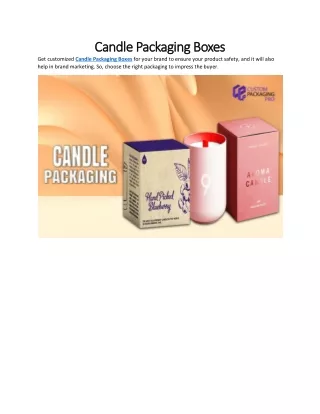 Candle Packaging Boxes