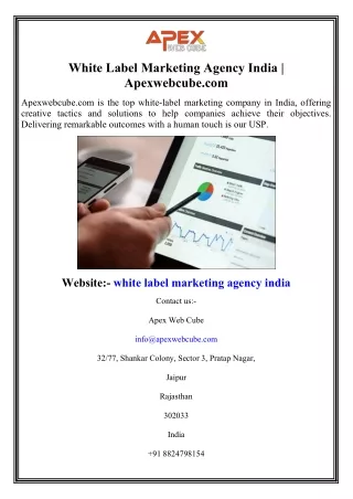 White Label Marketing Agency India  Apexwebcube.com