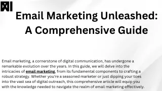 Email Marketing Unleashed A Comprehensive Guide