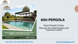 Smart Pergola Trends -Discover the Latest Designs and Features in Dubai