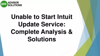 Learn How To Resolve Unable To Start Intuit Update Service
