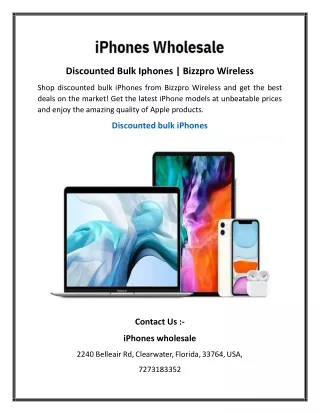 Discounted Bulk Iphones   Bizzpro Wireless