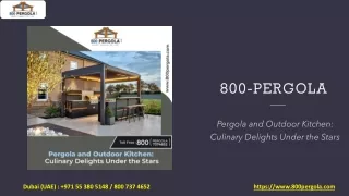 Pergola and Outdoor Kitchen- Culinary Delights Under the Stars