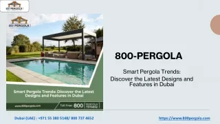 Smart Pergola Trends -Discover the Latest Designs and Features in Dubai