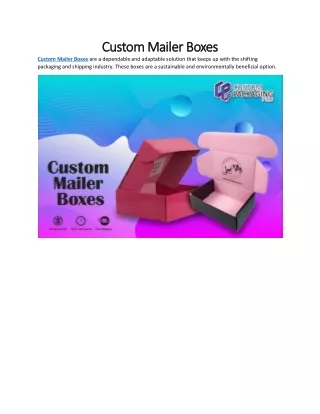 Custom Mailer Boxes