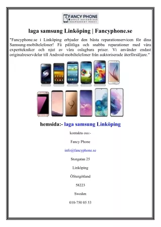 laga samsung Linköping Fancyphone.se