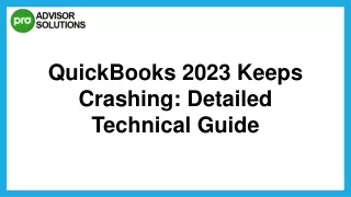 Best Way To Fix QuickBooks 2023 Keeps Crashing