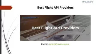 Best Flight API Providers