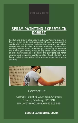 Spray Painting Experts in Dorset