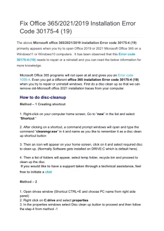 Fix Office 365_2021_2019 Installation Error Code 30175-4 (19)