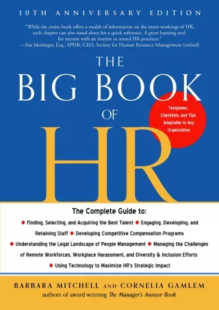 Pdf⚡️(read✔️online) The Big Book of HR, 10th Anniversary Edition