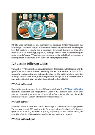 IVF Cost in Mumbai