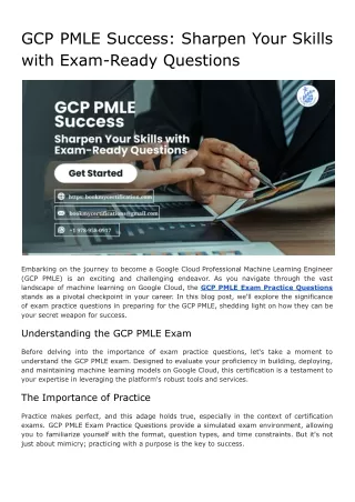 GCP PMLE Success_ Sharpen Your Skills with Exam-Ready Questions