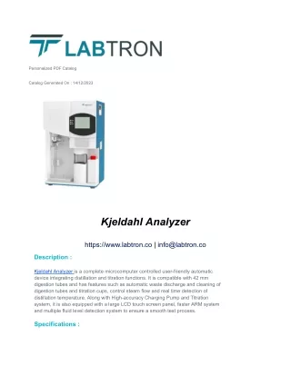 Kjeldahl Analyzer