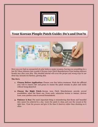 Your Korean Pimple Patch Guide Do's and Don'ts