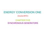 ENERGY CONVERSION ONE Course 25741