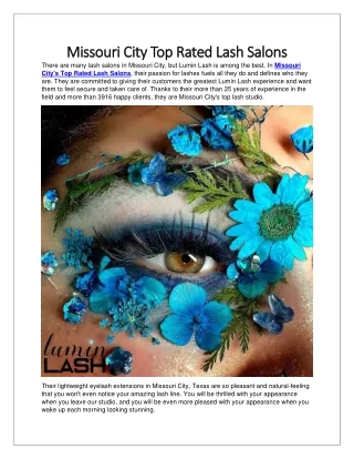 Missouri City Top Rated Lash Salons