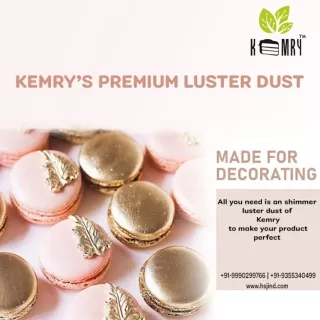 SHIMMER LUSTER DUST FOR COOKIES - KEMRY - HSJ INDUSTRIES PDF