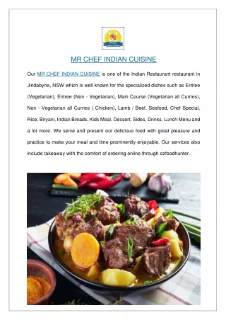 MR CHEF INDIAN CUISINE pdf